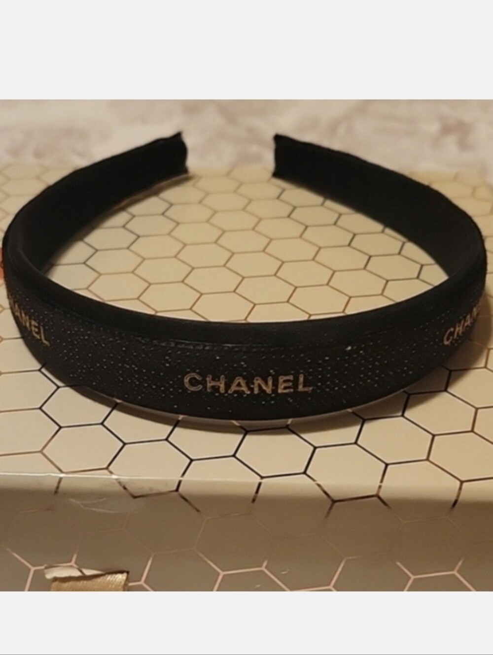 CHANEL Black & Gold Ribbon